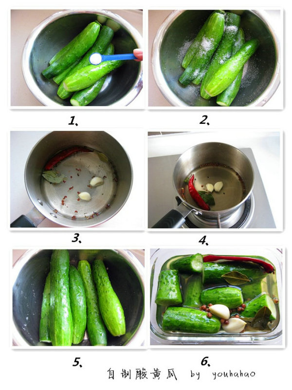 自制酸黄瓜的做法,酸红椒的做法