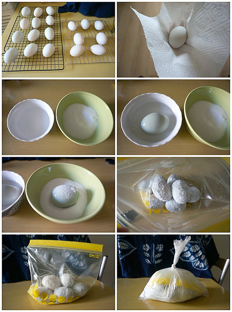 翻沙流油咸鸭蛋的做法